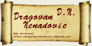 Dragovan Nenadović vizit kartica